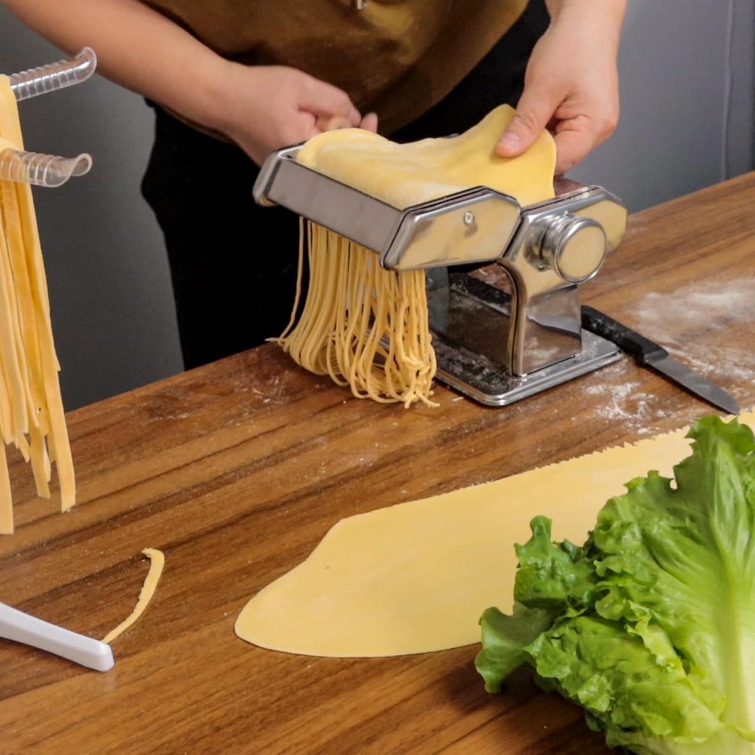 Máquina de Pasta Manual Baihang 4-en-1 con Soporte y 9 Grosores