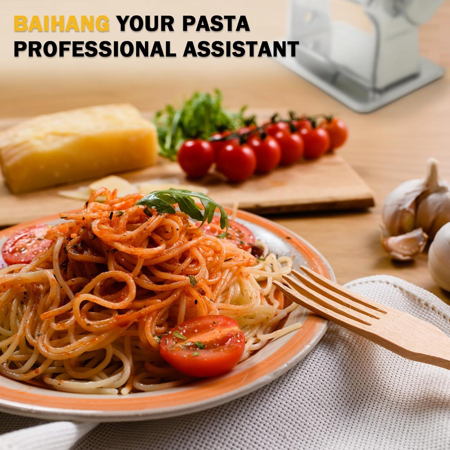 Máquina de Pasta Manual Baihang 4-en-1 con Soporte y 9 Grosores