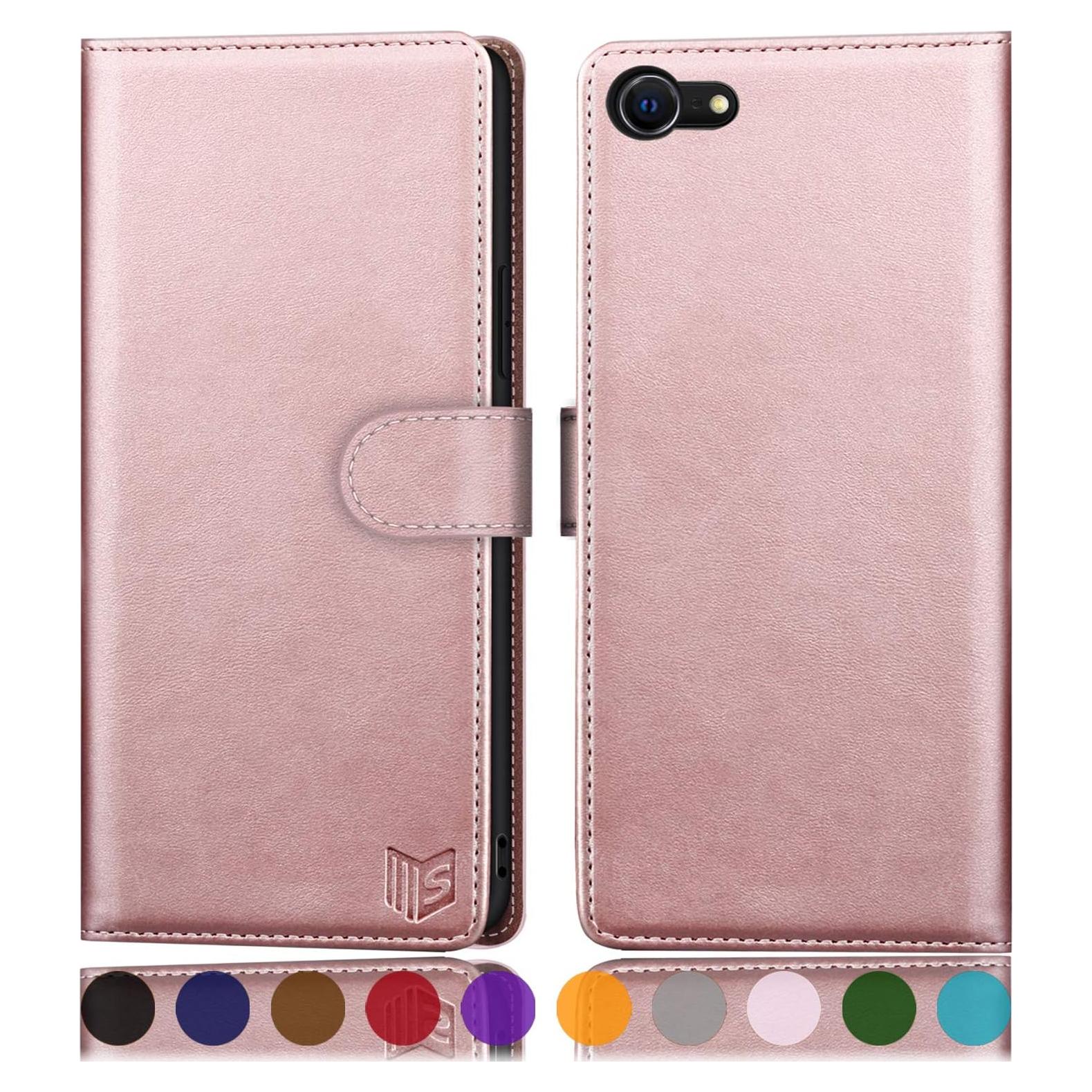Funda Cartera SUANPOT para iPhone 7/8/SE2/SE3 Oro Rosa