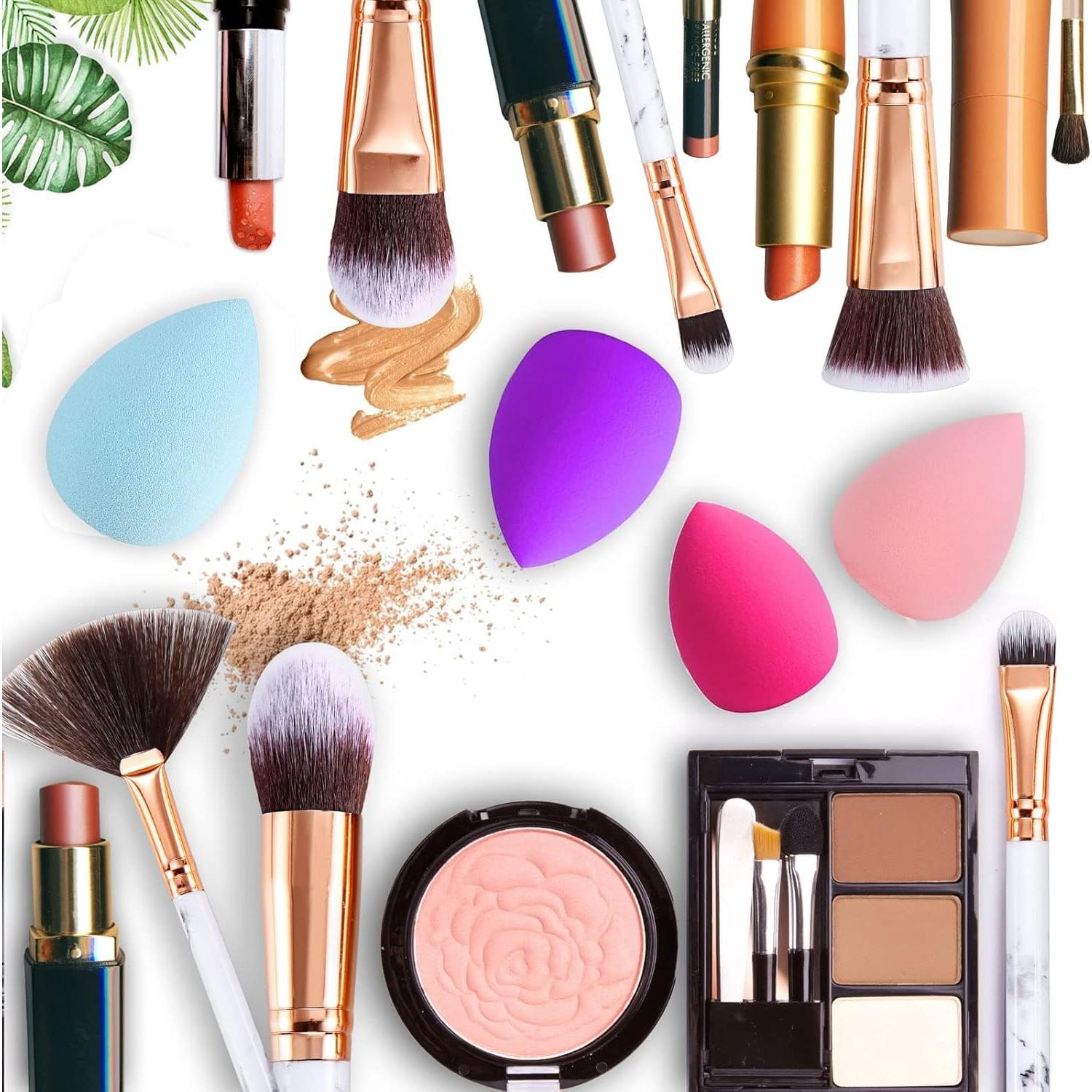 Juego de Brochas de Maquillaje DUAIU 15 Piezas Sintéticas Kabuki