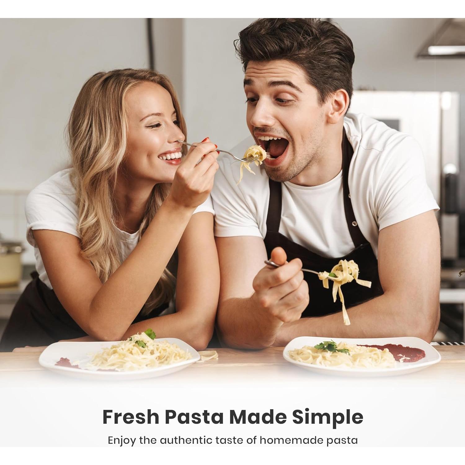 Máquina de Pasta ISILER 2-en-1 con 9 Grosor Ajustables