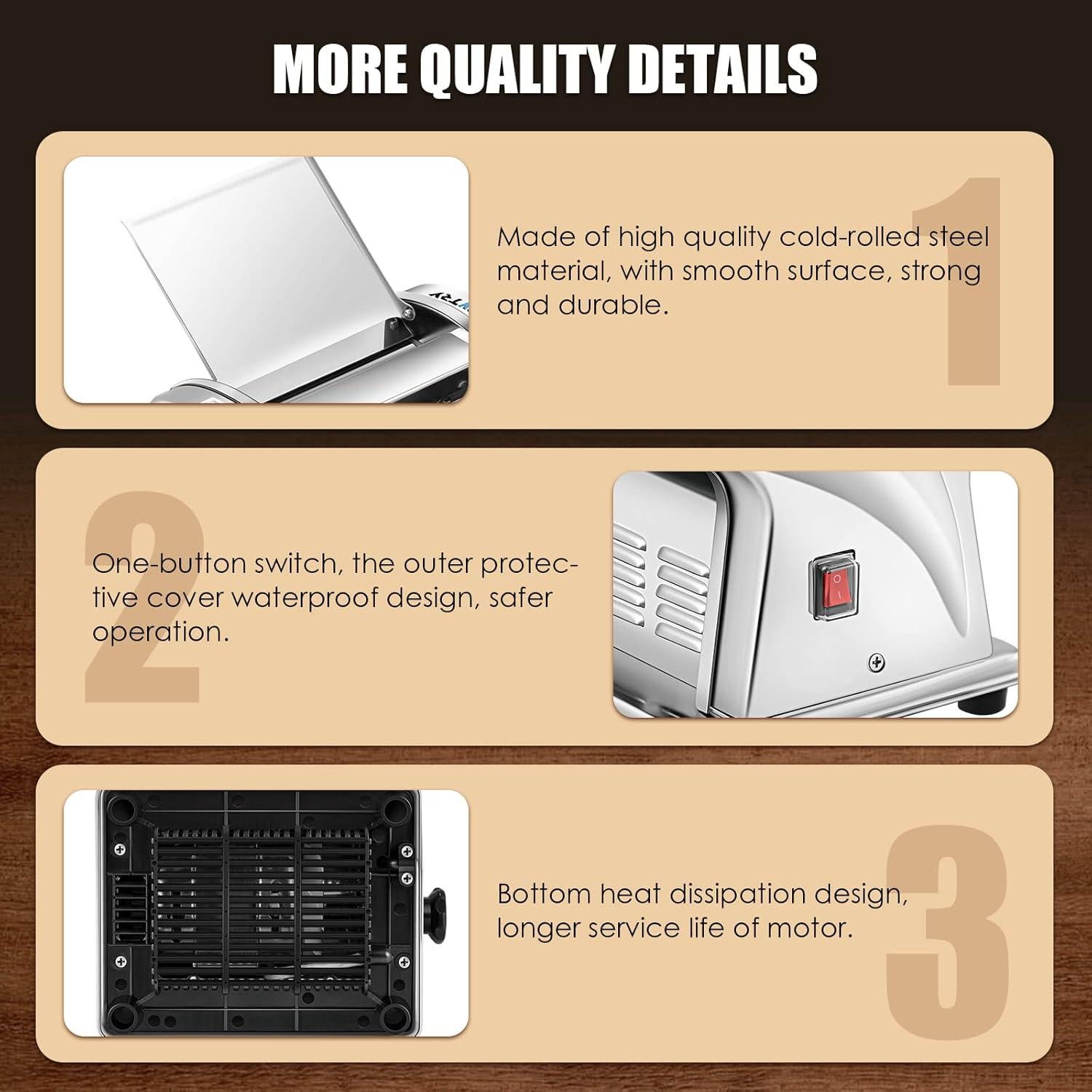 Máquina de Pasta Eléctrica NEWTRY Acero Inoxidable 7.98 kg