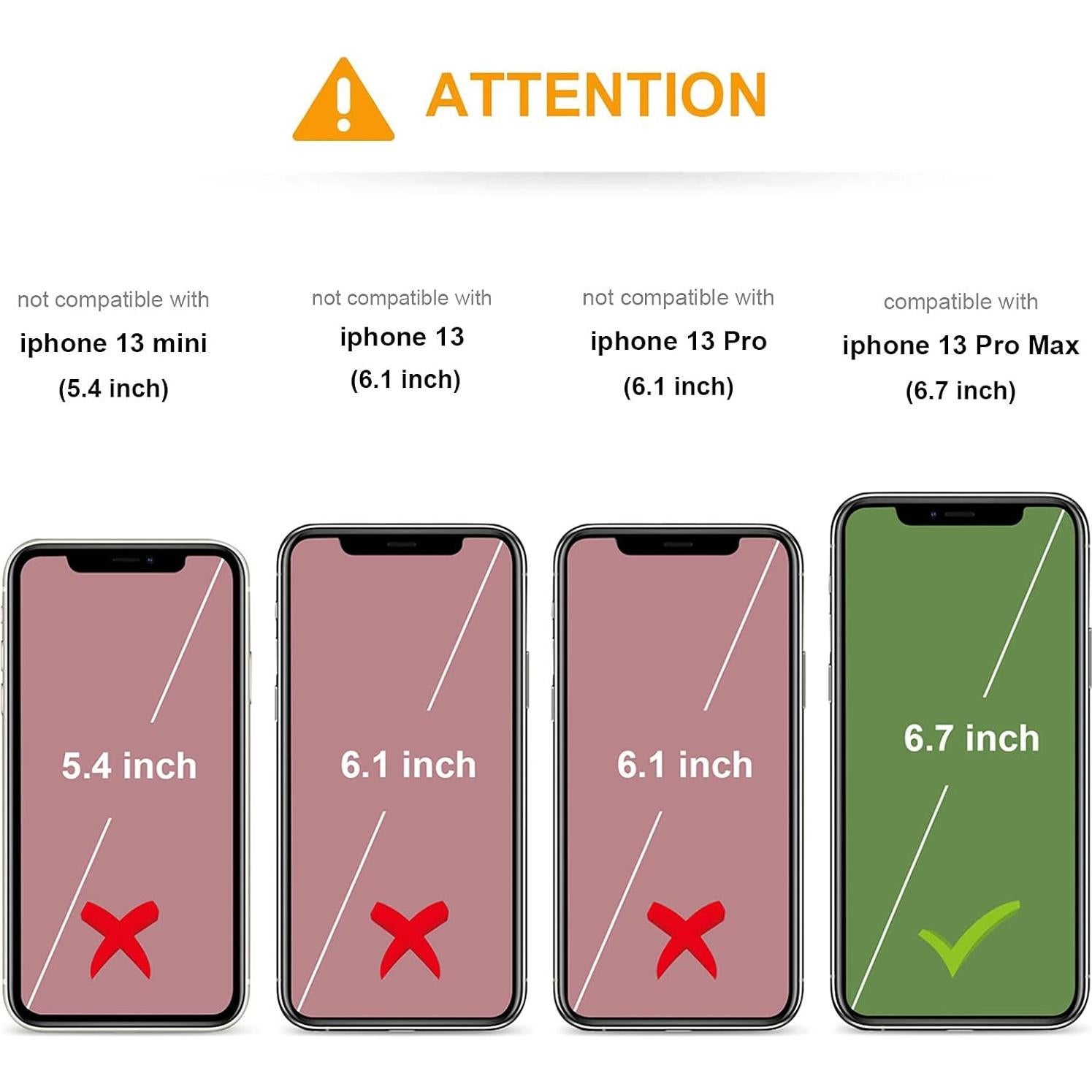 Funda Cartera KIHUWEY para iPhone 13 Pro Max 6.7" Negro