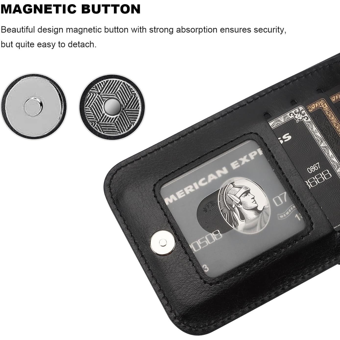 Funda Cartera KIHUWEY para iPhone 13 Pro Max 6.7" Negro