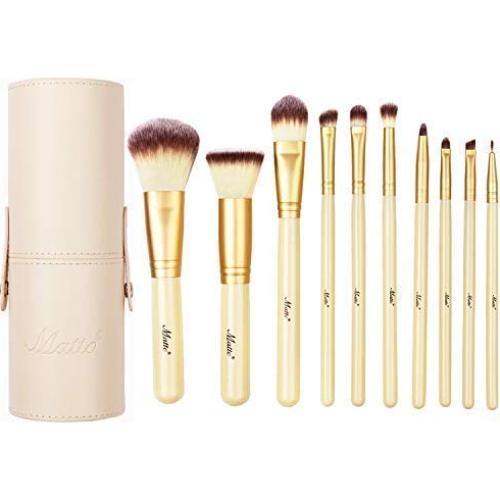Juego de Brochas de Maquillaje Matto 10 Piezas con Soporte