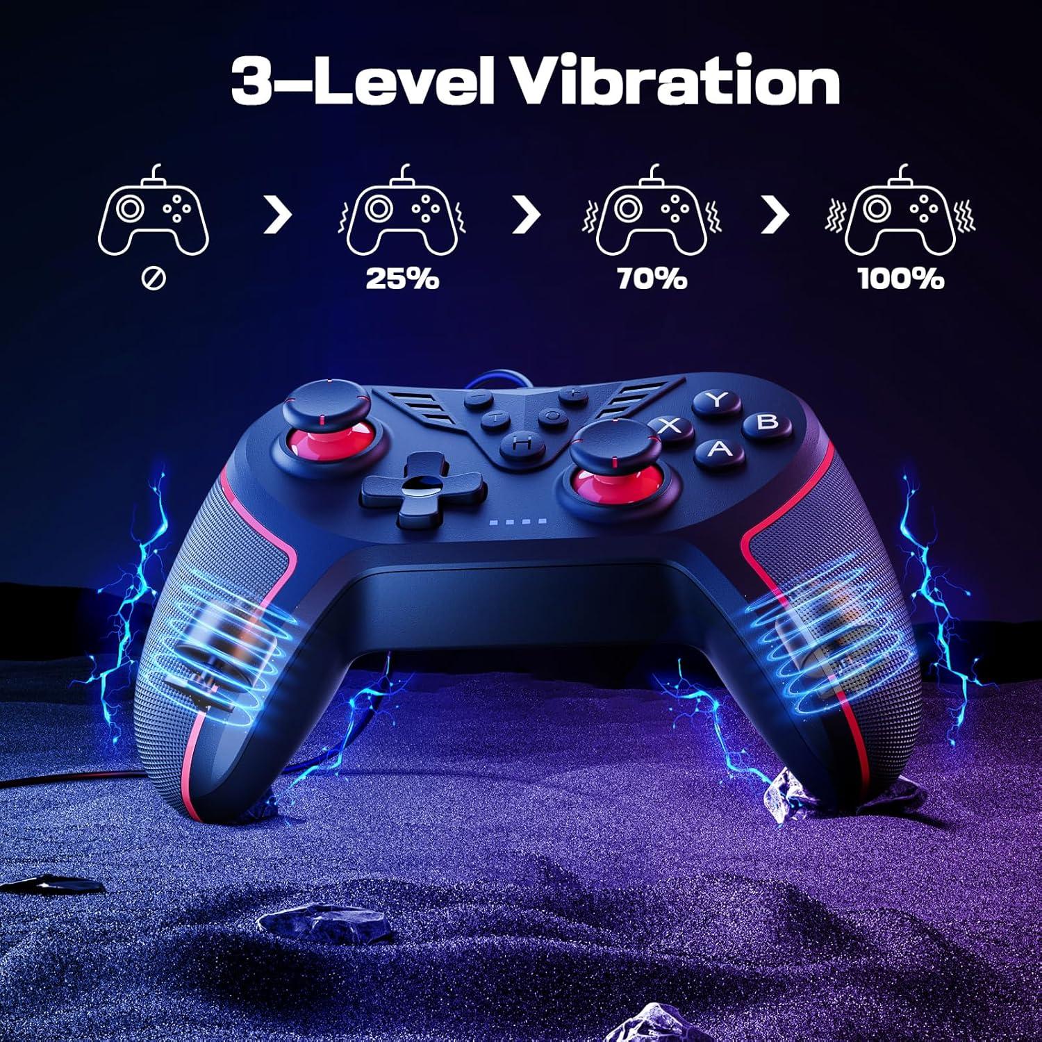 Controlador PC RivalPlay con cable y vibración ajustable