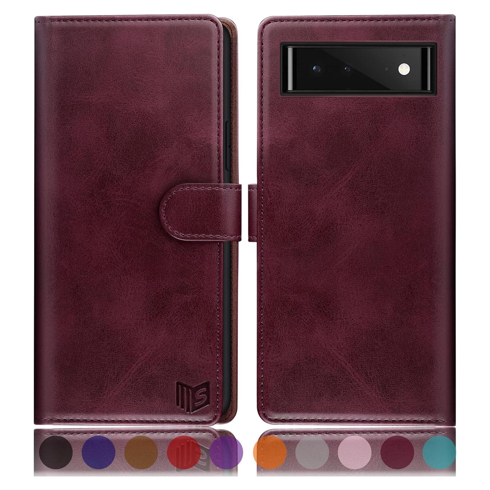 Funda SUANPOT para Google Pixel 6 5G con billetera RFID