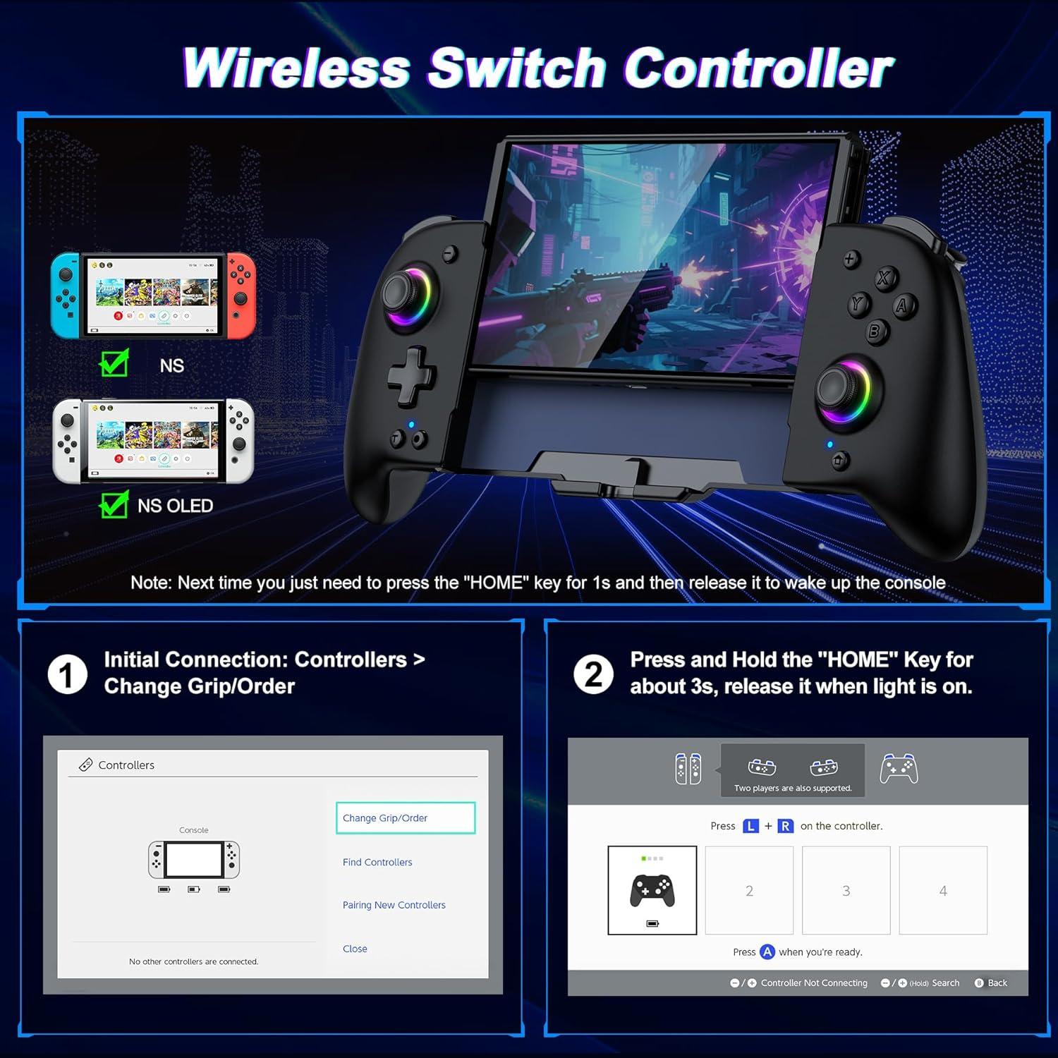 Controlador Gammeefy para Nintendo Switch Inalámbrico
