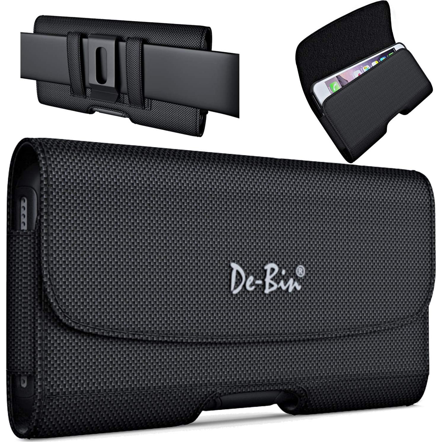 Funda DeBin para Samsung Galaxy S10 a S24 con clip negro