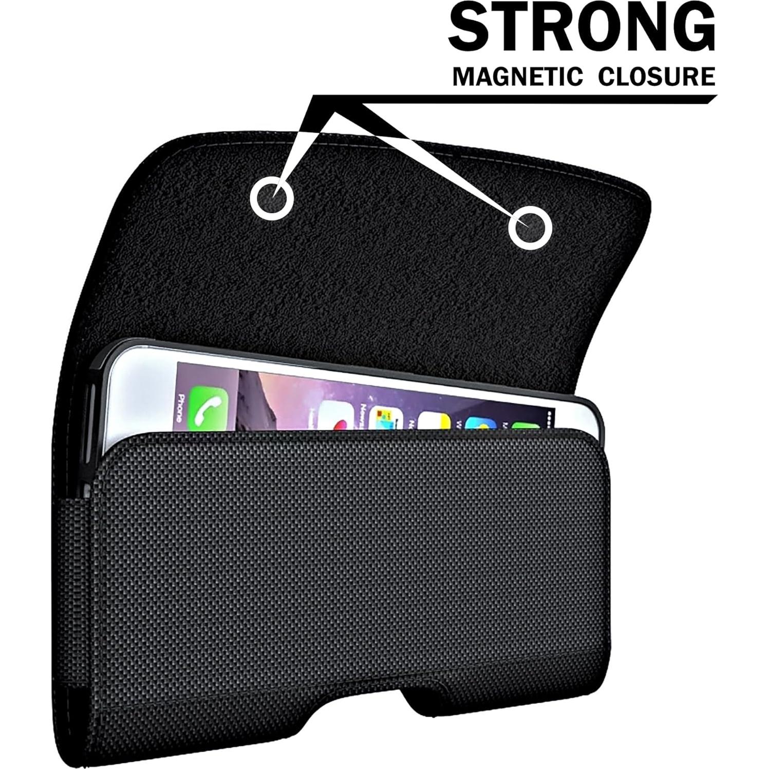 Funda DeBin para Samsung Galaxy S10 a S24 con clip negro