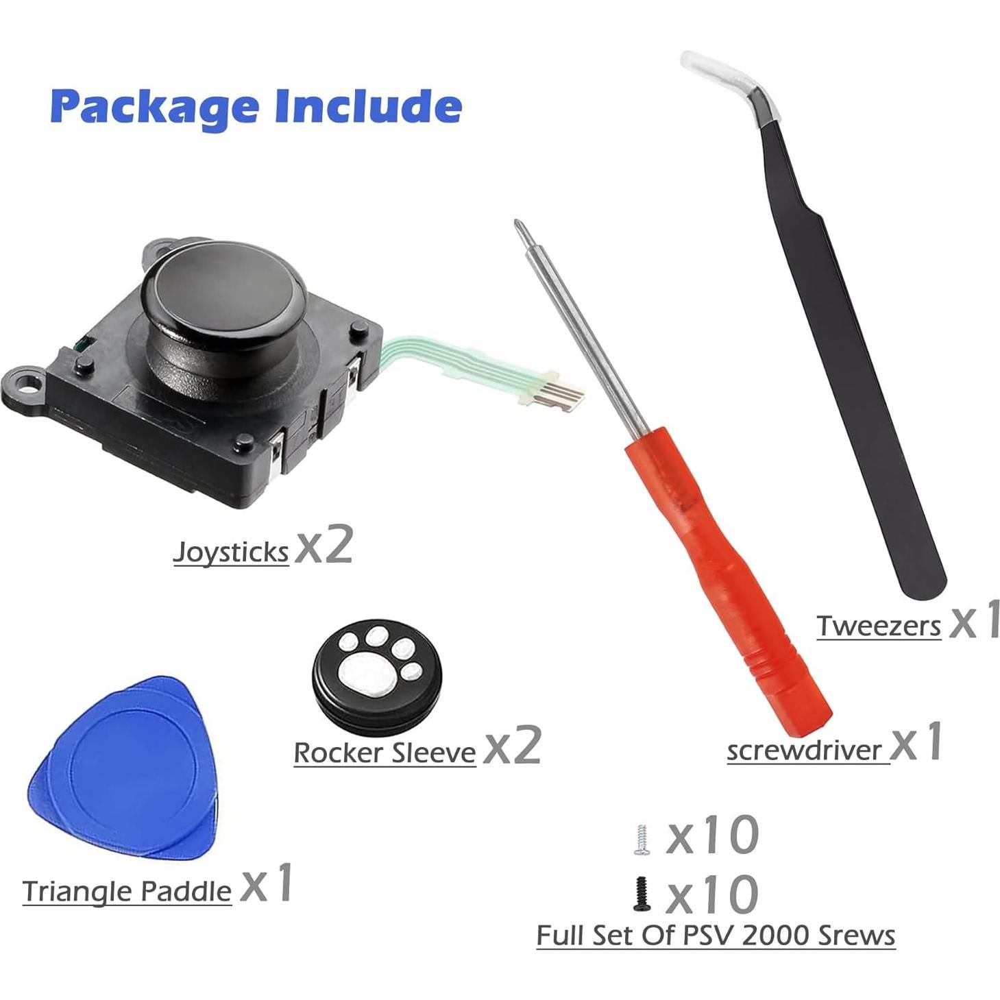 Joystick Analógico 3D CHENLAN para PS Vita PSV 2000 Negro