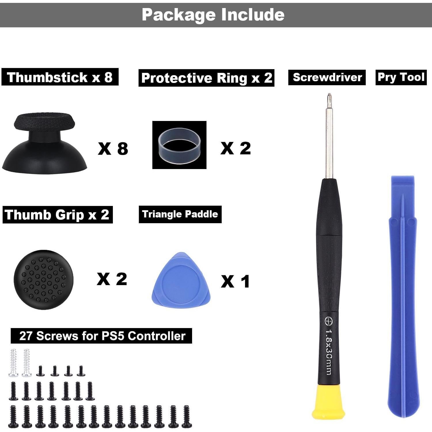 Repuestos de Thumbsticks Ikpek para PS5 y PS4 - 8 Piezas