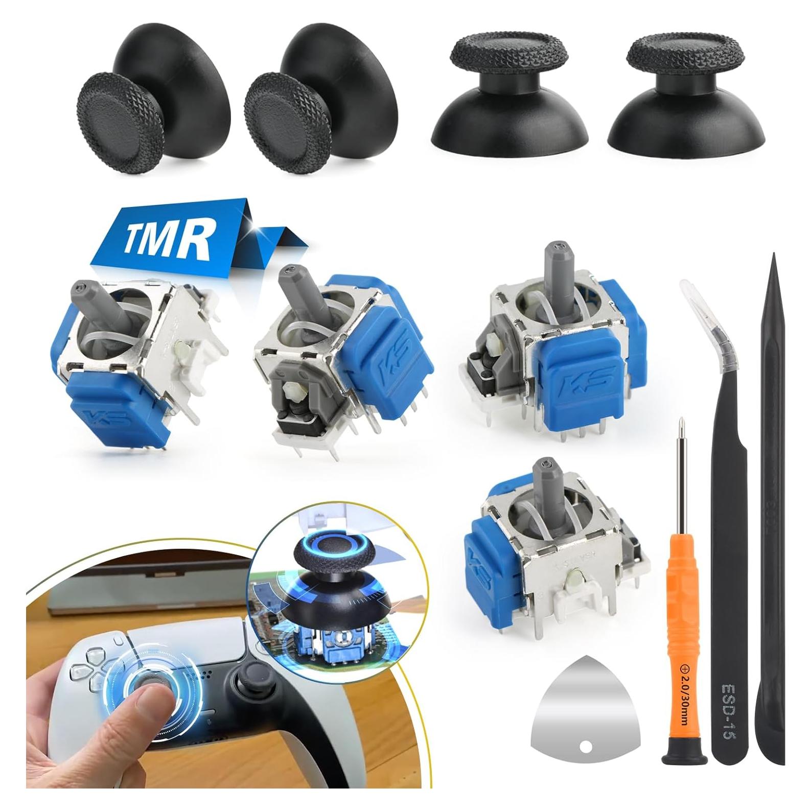Paquete de 4 Joysticks TMR para PS5 con Herramientas