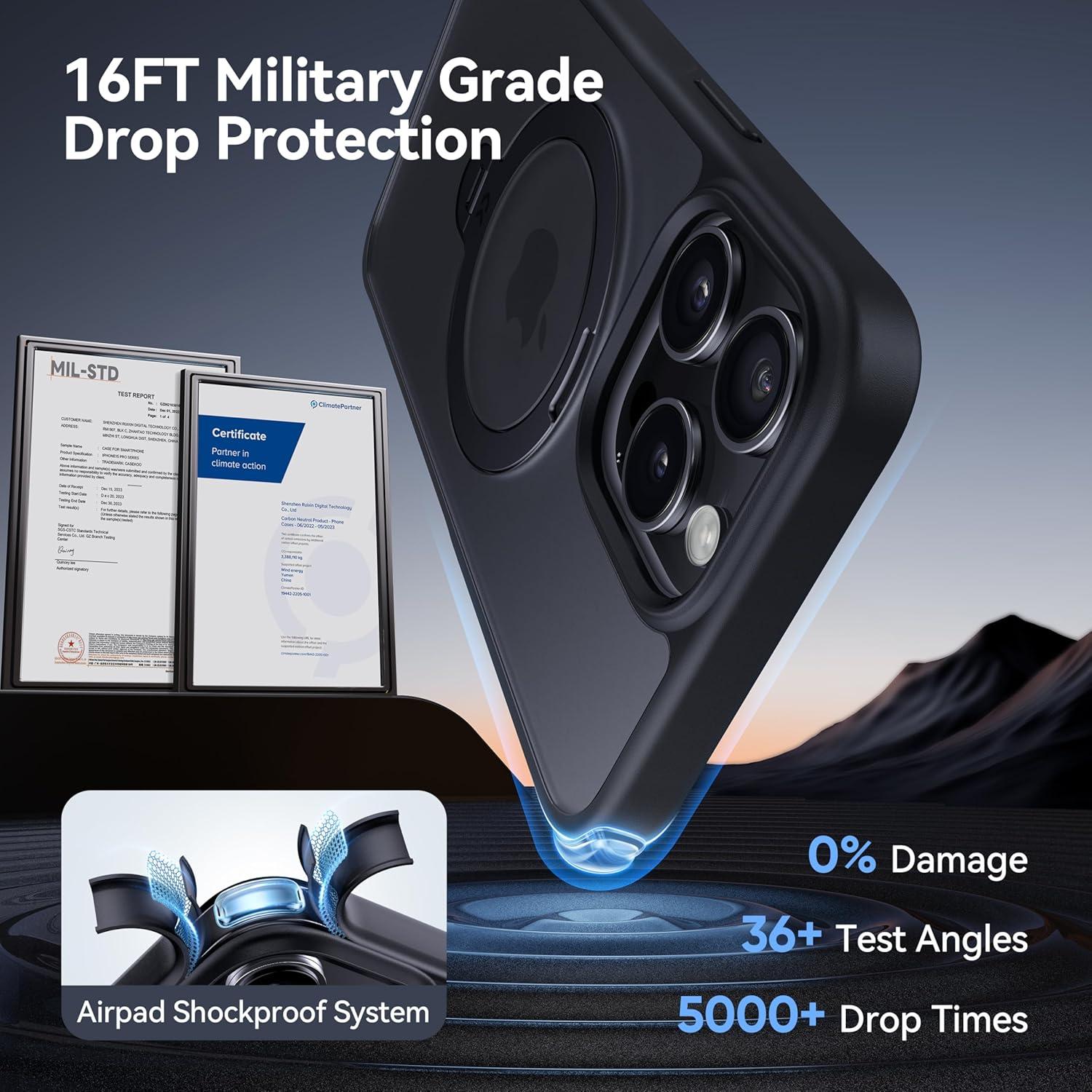 Funda CASEKOO MagicStand Pro para iPhone 15 Pro Max 6.7"