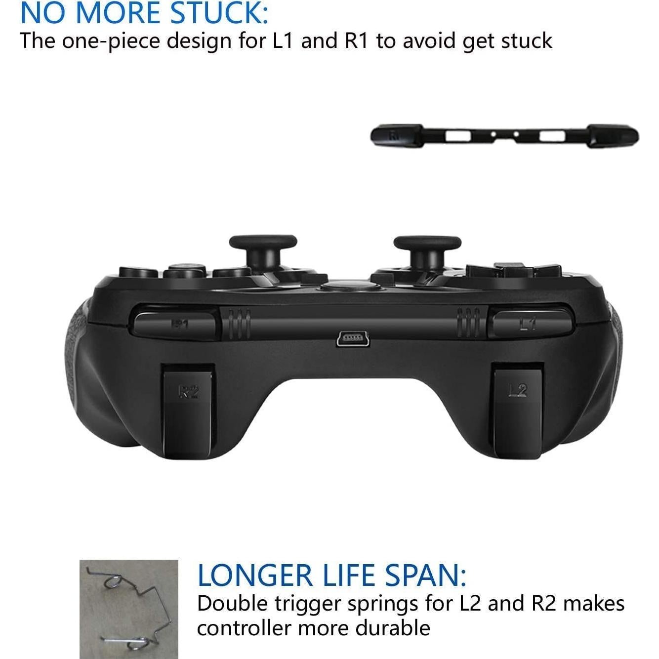 Controlador Inalámbrico Diswoe PS-3 con Doble Vibración