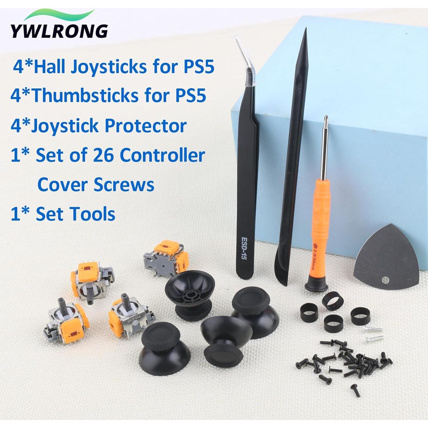 Joysticks Reemplazo Efecto Hall YWLRONG para PS5 (4 Piezas)