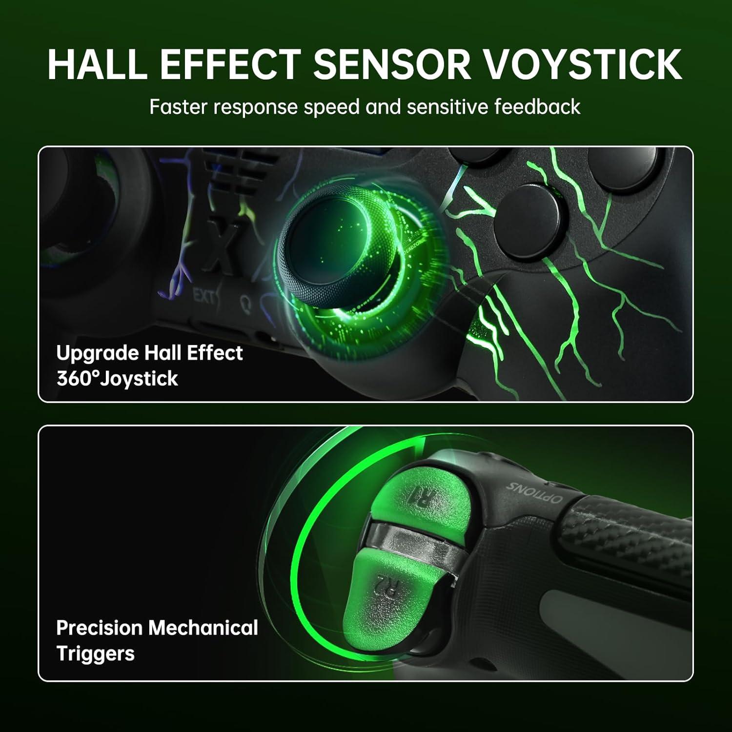 Controlador Inalámbrico mone PS4/PC - RGB - Negro