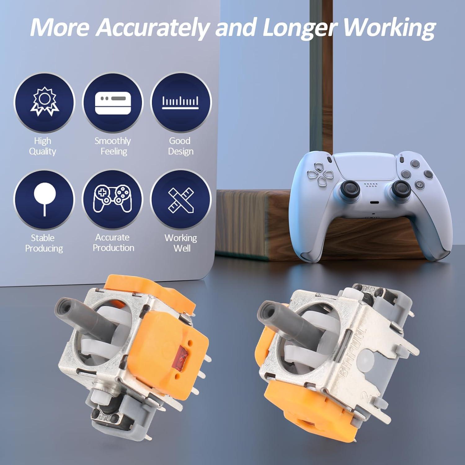 Joysticks Efecto Hall YWLRONG para PS5 Reemplazo 3D (2Pack)