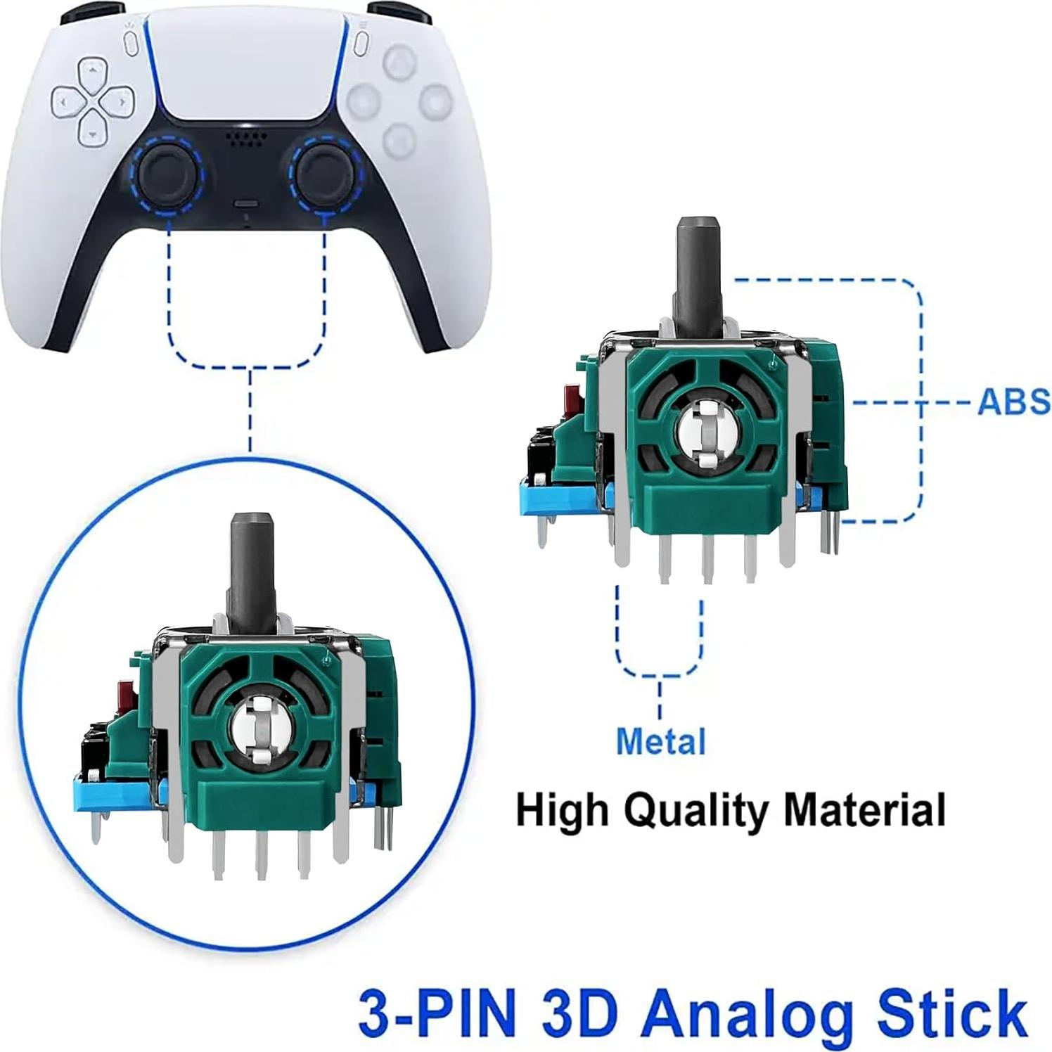 Paquete de 6 Joysticks Analógicos 3D HLRAO para PS5