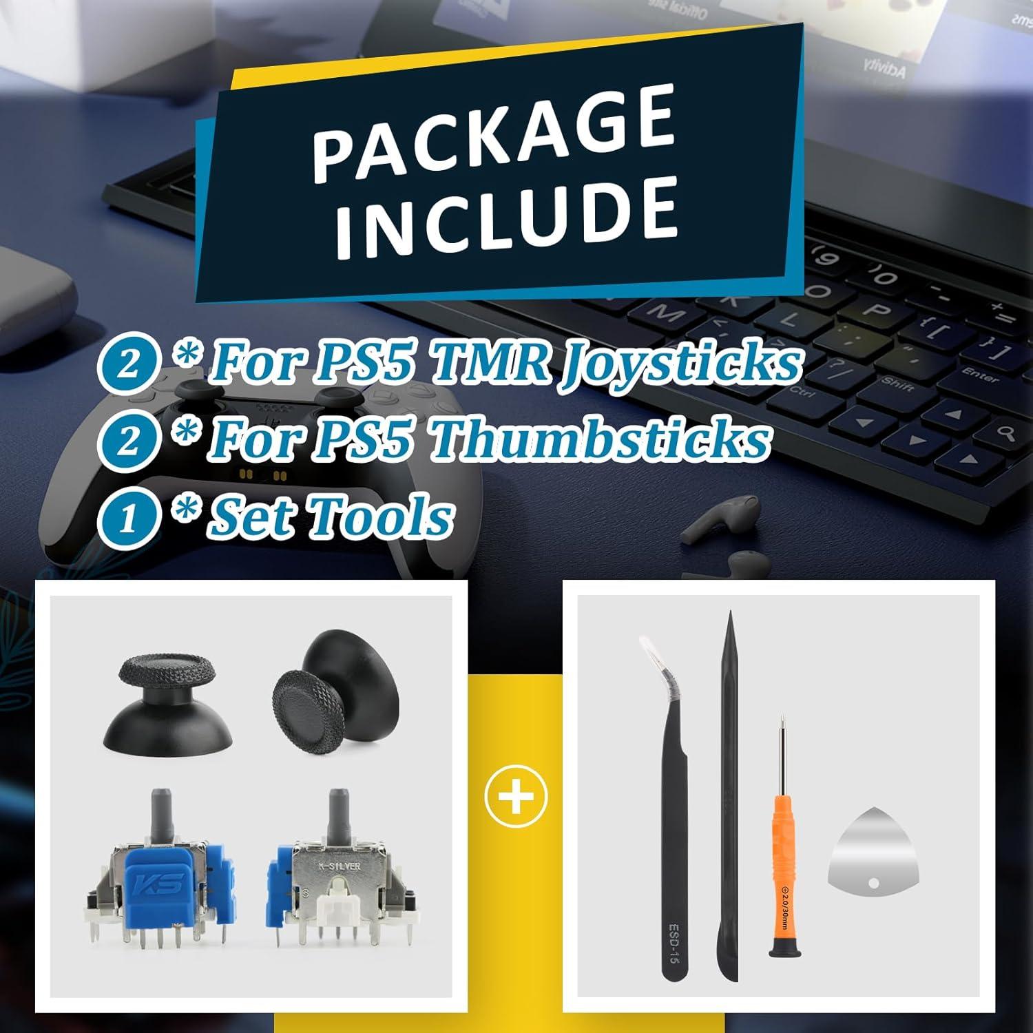 2 Joysticks Electromagnéticos TMR para PS5 - Reemplazo Sony