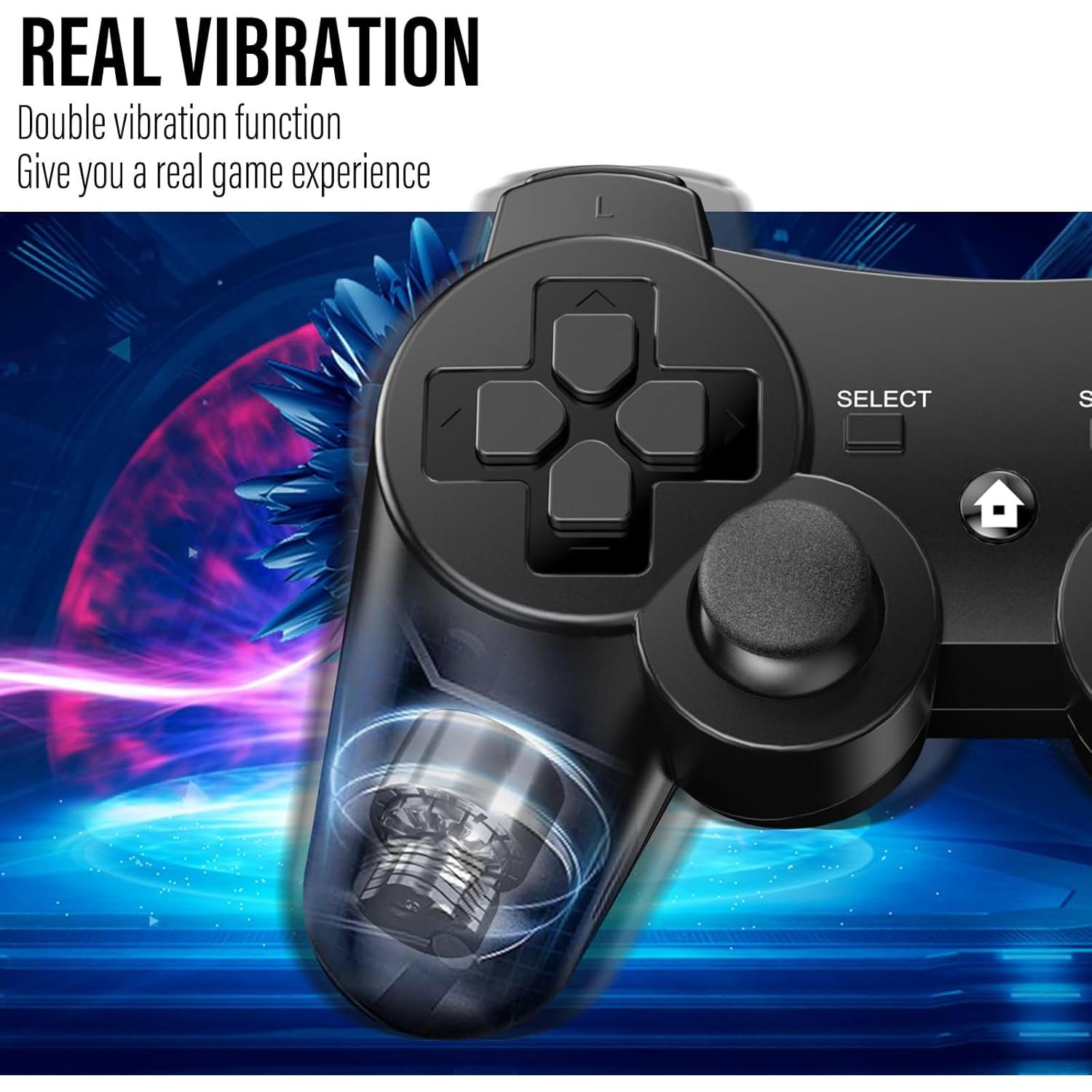 Controladores Diswoe para PS3 - Paquete de 2 Inalámbricos