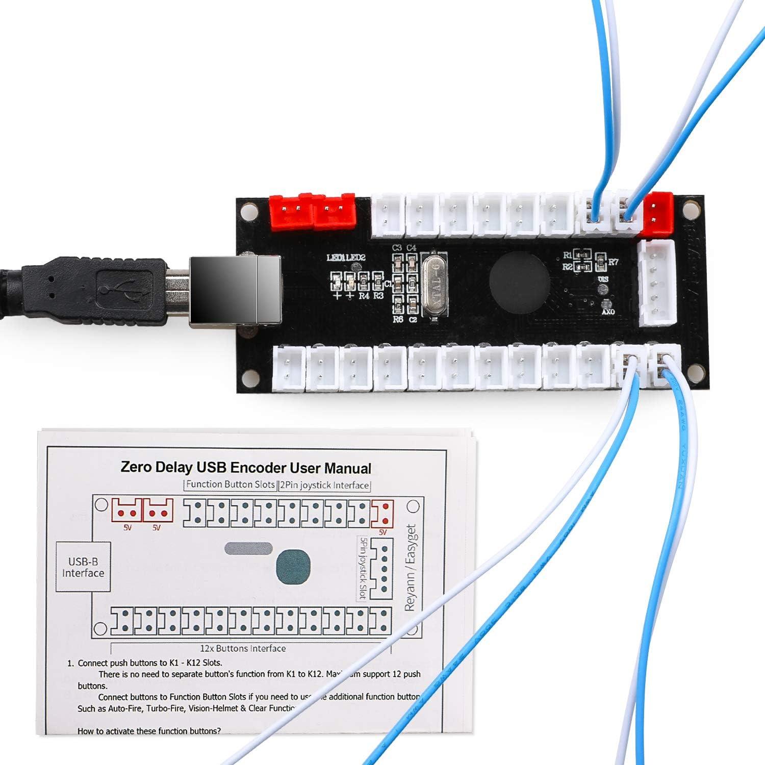 Controlador USB Genérico 2 Jugadores Easyget para Arcade