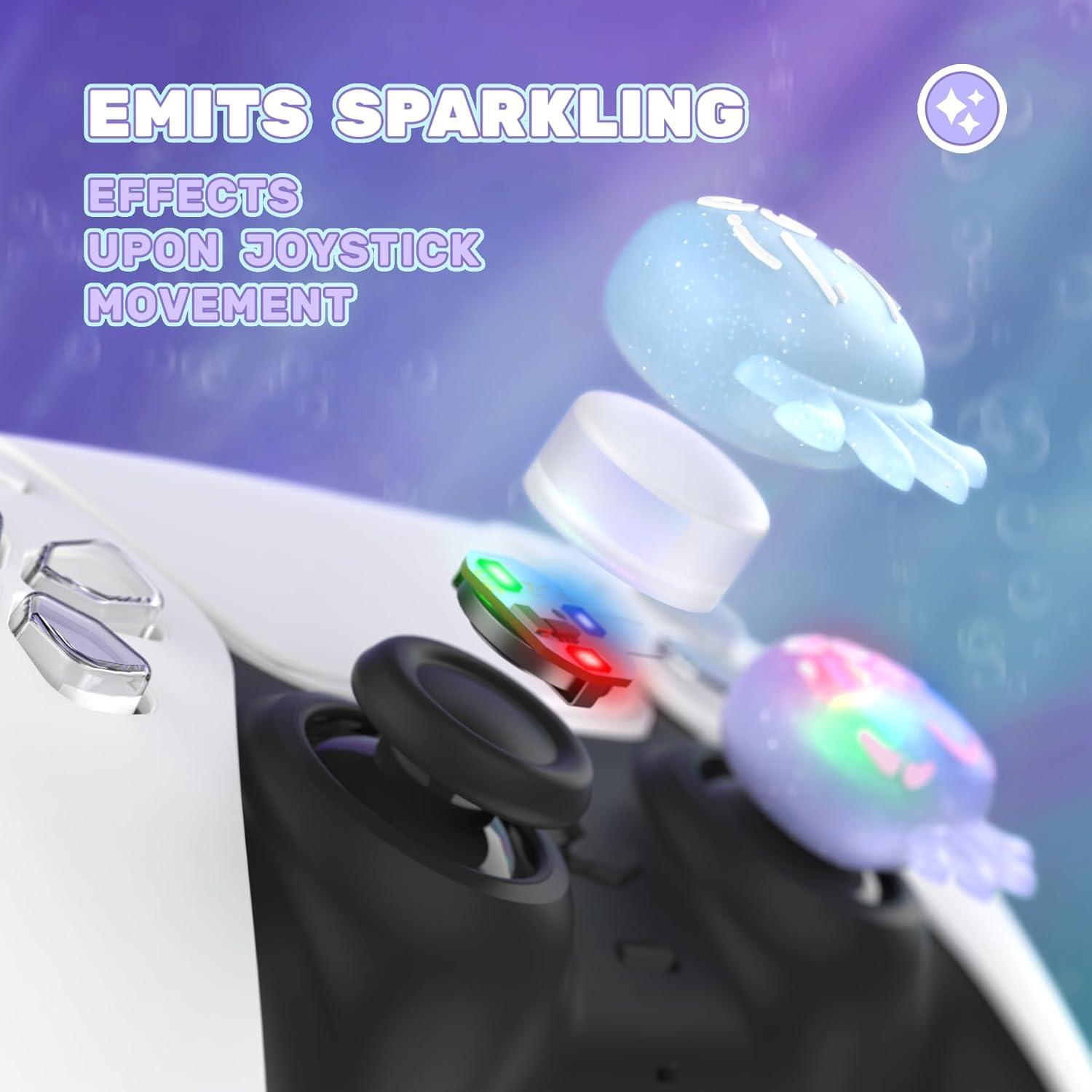 Caps de Joystick Iluminados LED PlayVital Medusa Púrpura