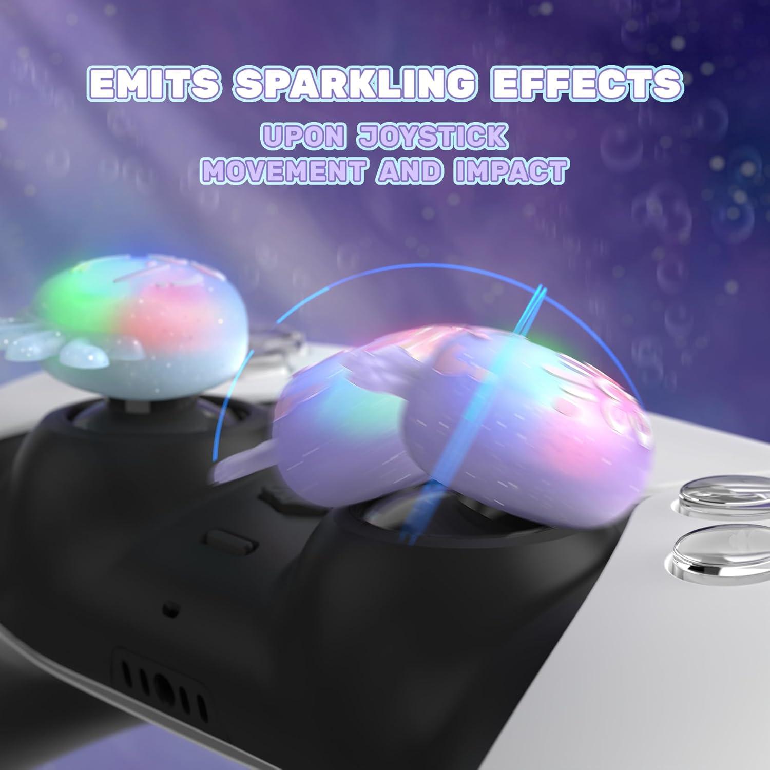 Caps de Joystick Iluminados LED PlayVital Medusa Púrpura