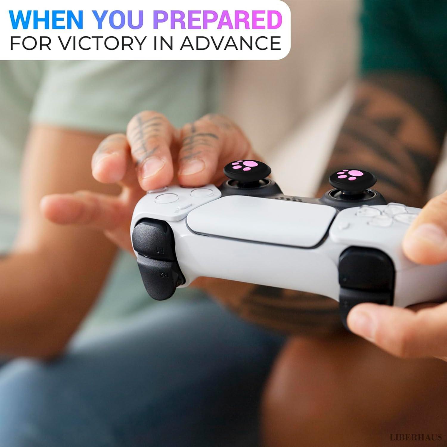 Garras de Gato Rosa LIBERHAUS para Joystick PS5 y PS4