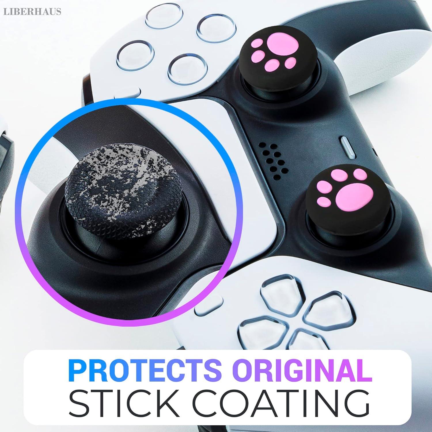 Garras de Gato Rosa LIBERHAUS para Joystick PS5 y PS4