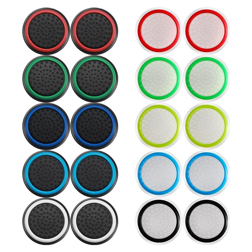 20 Tapas de Joystick RGEEK Grips de Pulgar Antideslizantes
