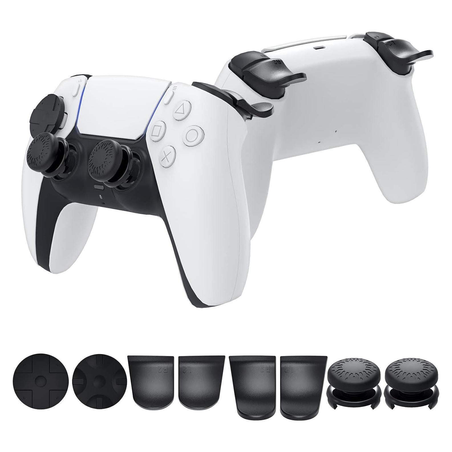 Kit Accesorios PS5 MENEEA Empuñaduras y Gatillos Antideslizantes