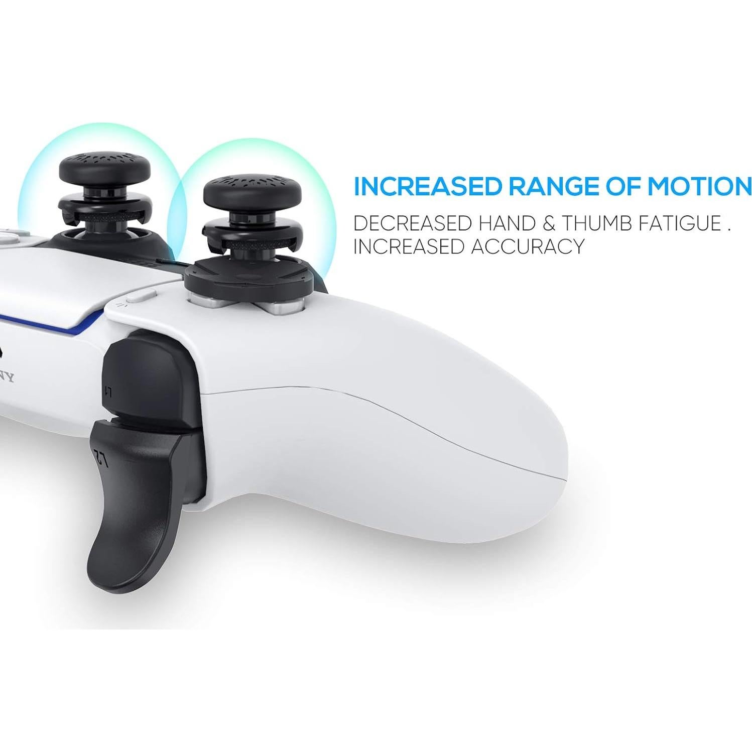 Kit Accesorios PS5 MENEEA Empuñaduras y Gatillos Antideslizantes