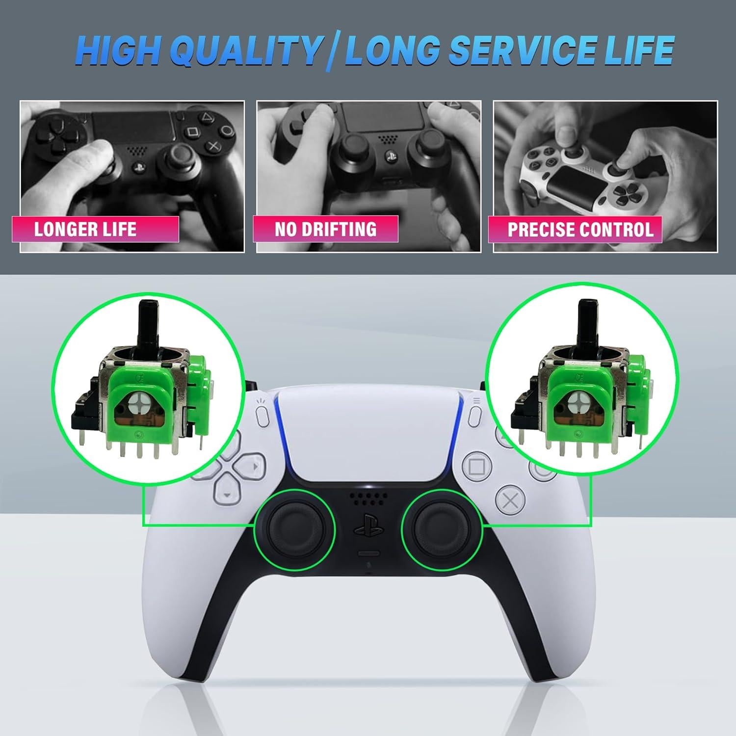 Joystick Analógico 3D Intec para PS4/PS5 - Juego de 4