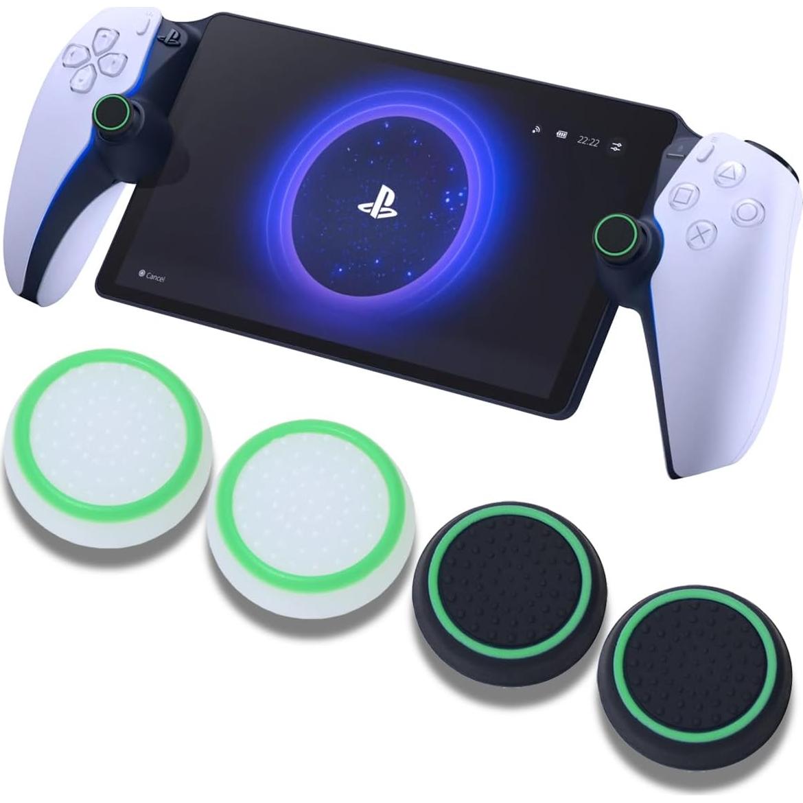 Tapas de Agarre para Pulgar Sunmike PS Portal - Silicona Antideslizante (4 Pcs) Verde