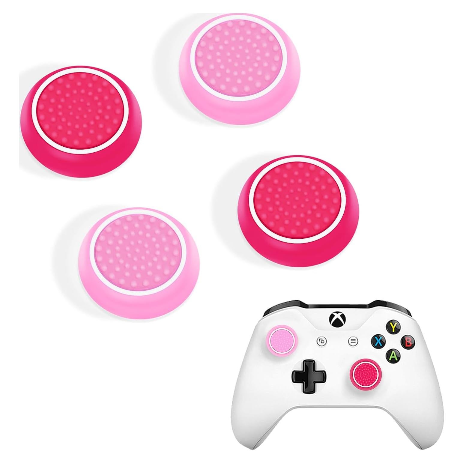 Tapas de Agarre Rosa DLseego para Controladores Xbox y PS5