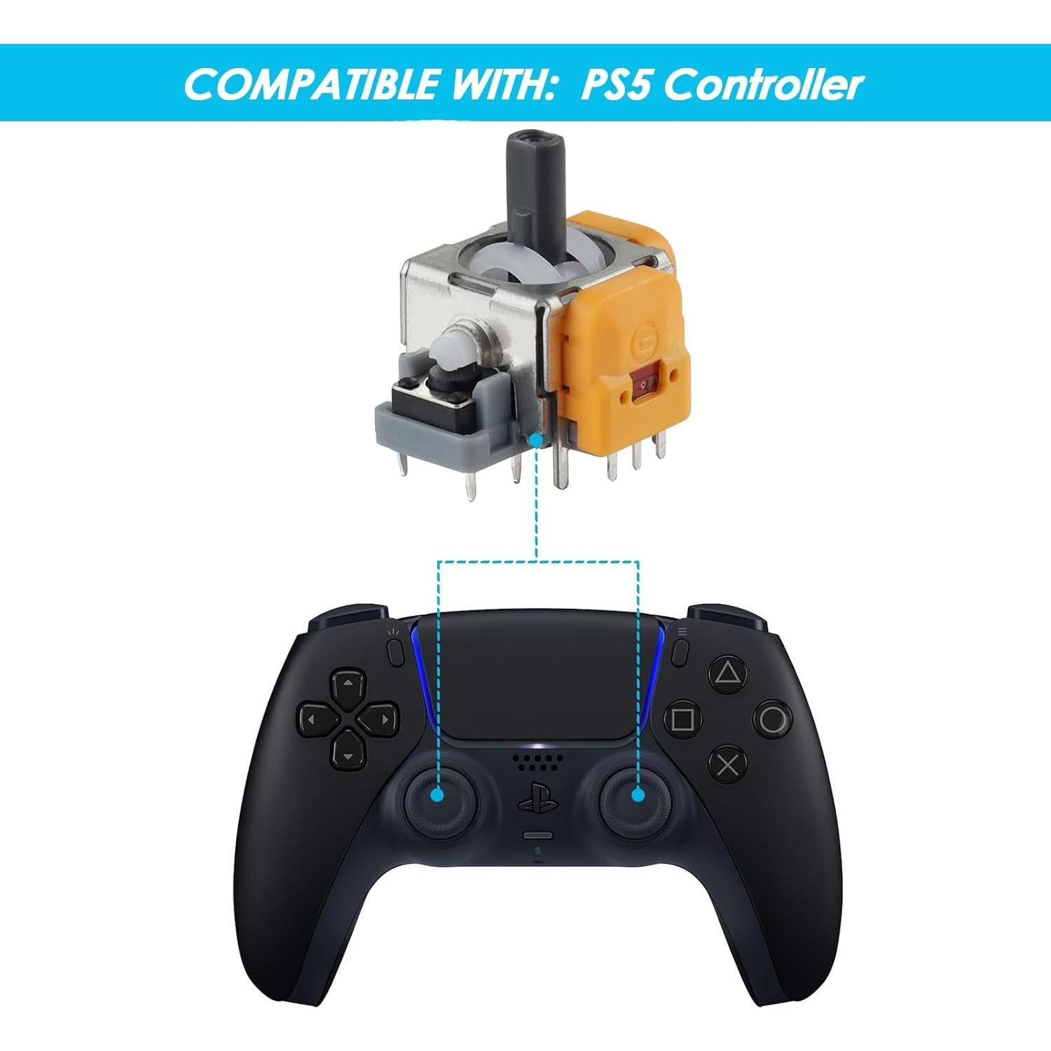 Joystick de Efecto Hall Veanic para Controlador PS5 - 2 Pcs