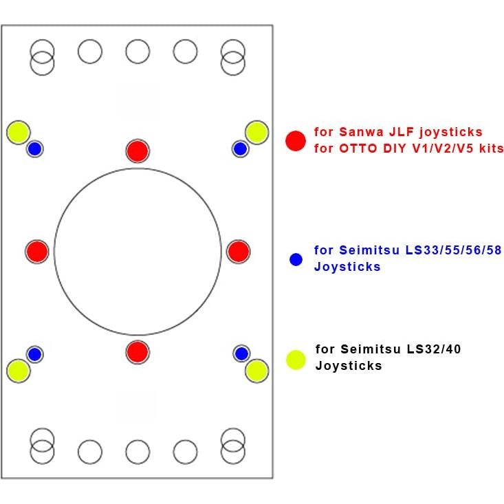 Convertidor de Placa Plana Joystick Xinmoarcade 95x60mm