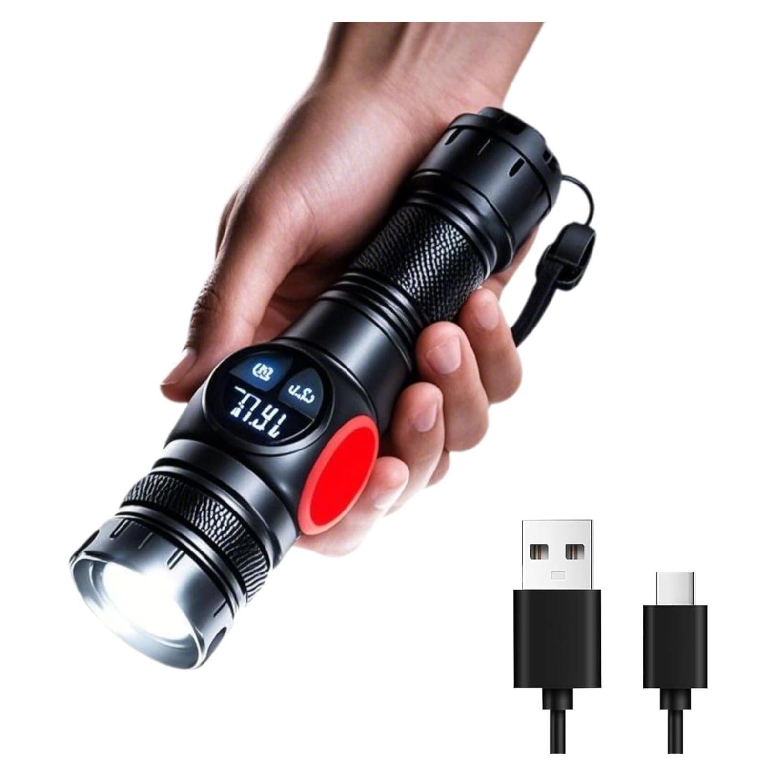 Linterna Táctica HAUSBELL S6000 200,000LM LED Recargable