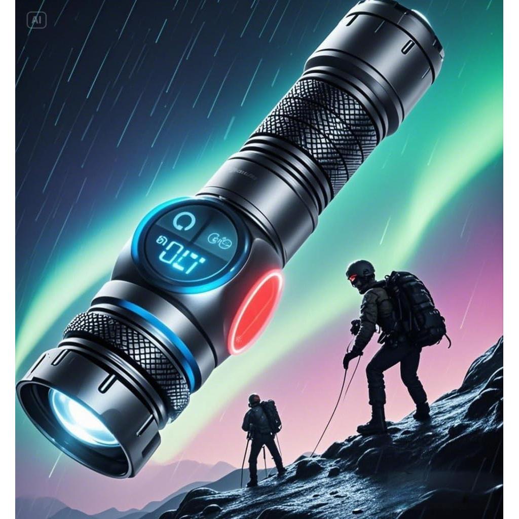 Linterna Táctica HAUSBELL S6000 200,000LM LED Recargable