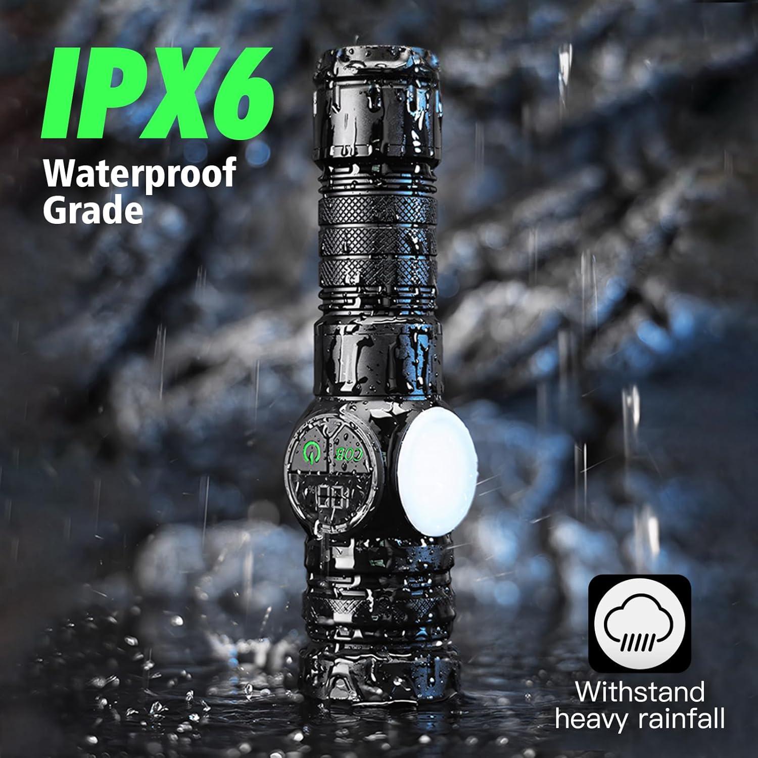 Linterna Táctica HAUSBELL S6000 200,000LM LED Recargable