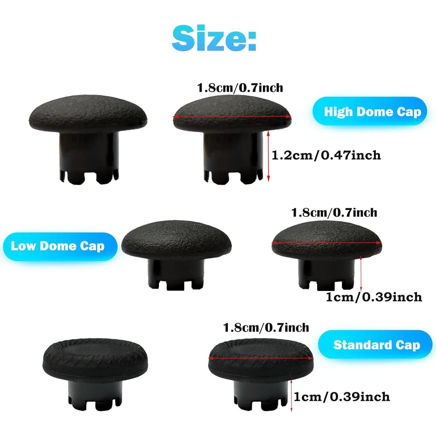 Tacos de Pulgar Peixiong para Controlador PS5 Edge - Negro