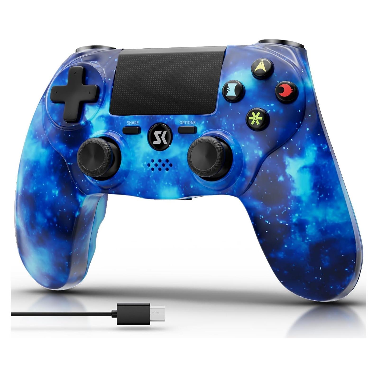 Controlador Inalámbrico Kujian PS4 Doble Vibración Azul