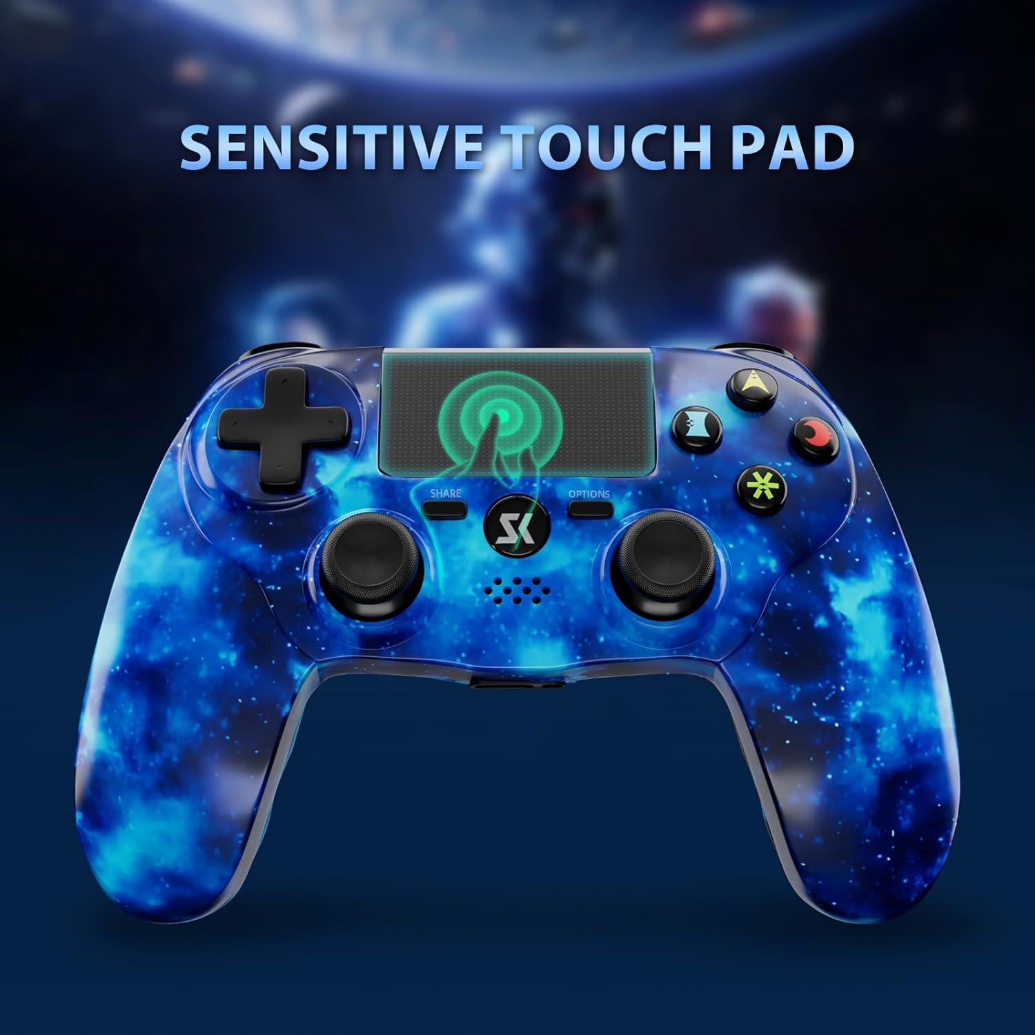 Controlador Inalámbrico Kujian PS4 Doble Vibración Azul