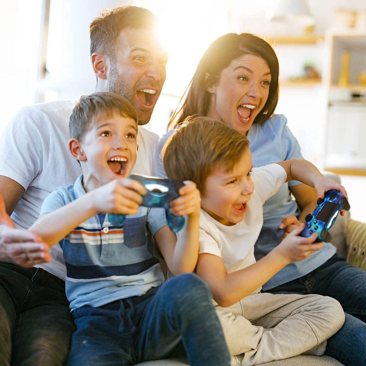 Controlador Inalámbrico Kujian PS4 Doble Vibración Azul