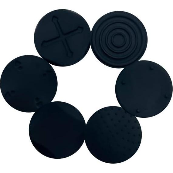 6 Tapas de Silicona Negra para Joystick PSV 2000/1000