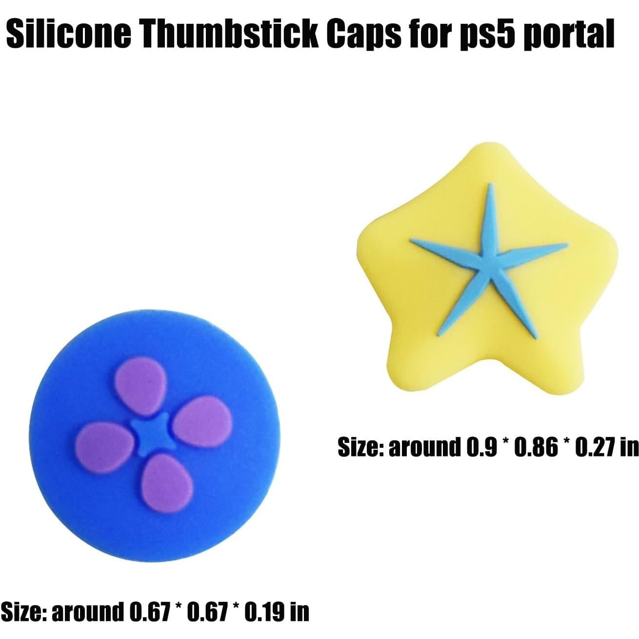 Silicone Thumbstick Caps Thumb Grips Cover Accessories Compatible with PlayStation Portal PS5 Joystick