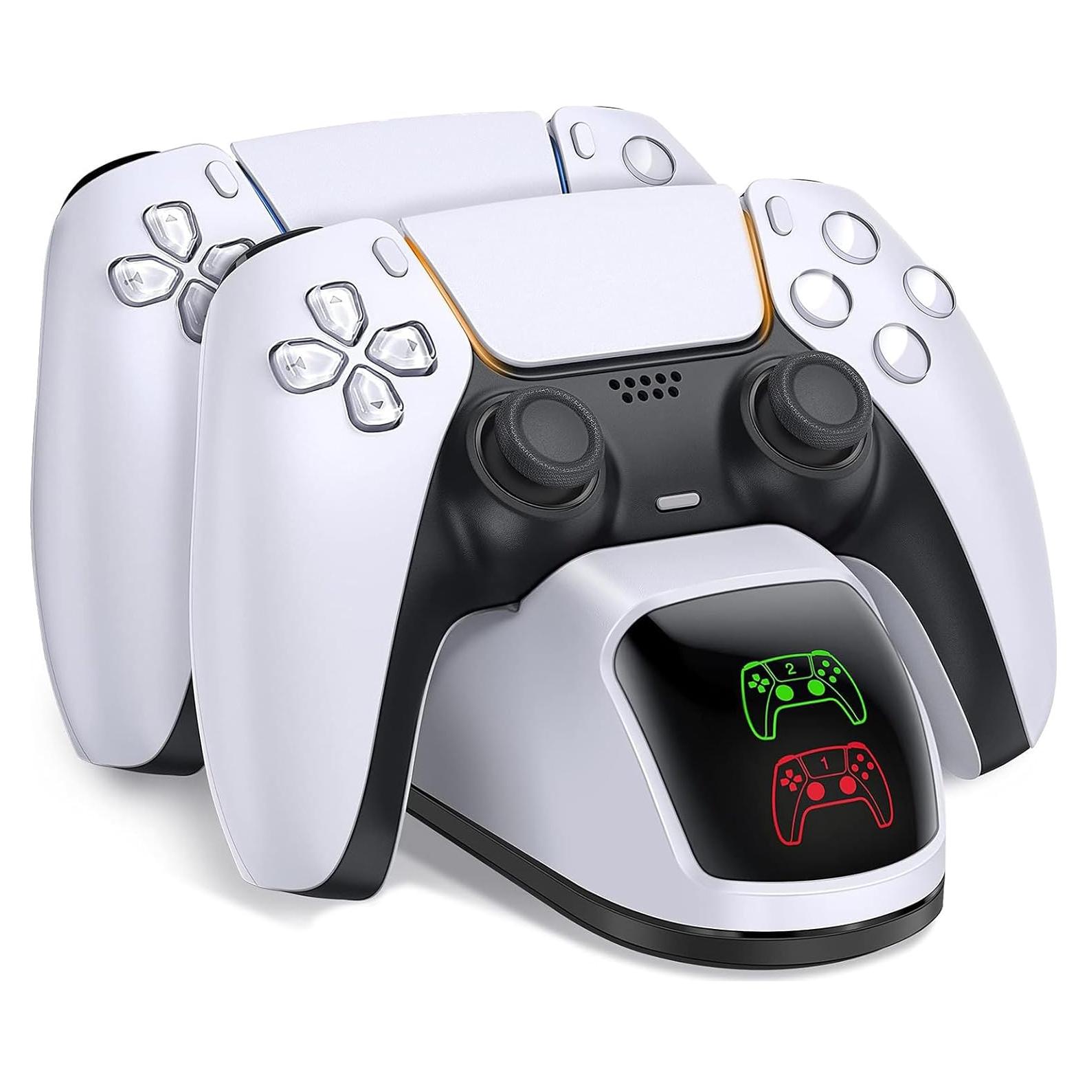 Estación de Carga Dual PS5 Fegliea con Soporte Blanco