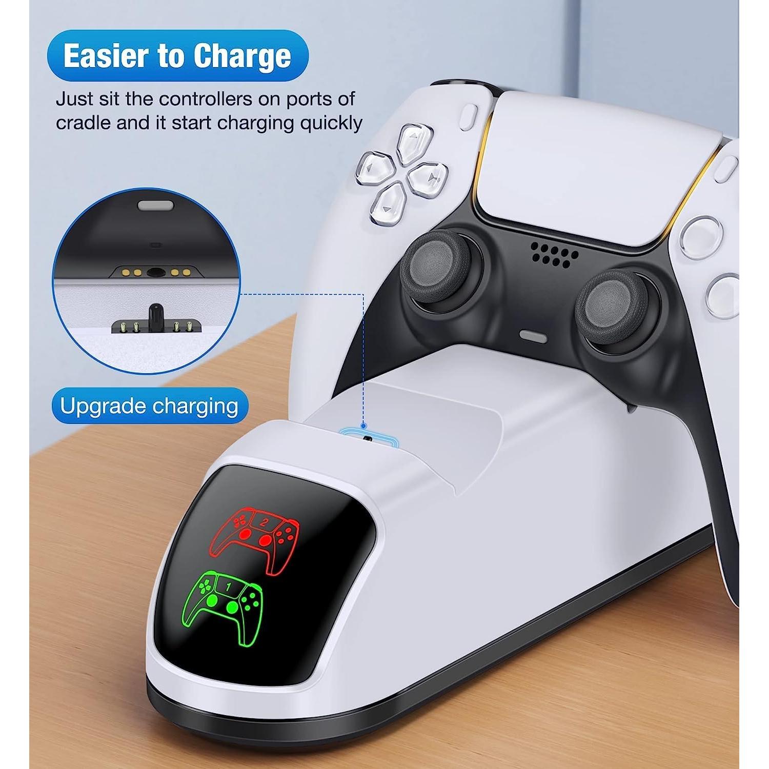 Estación de Carga Dual PS5 Fegliea con Soporte Blanco