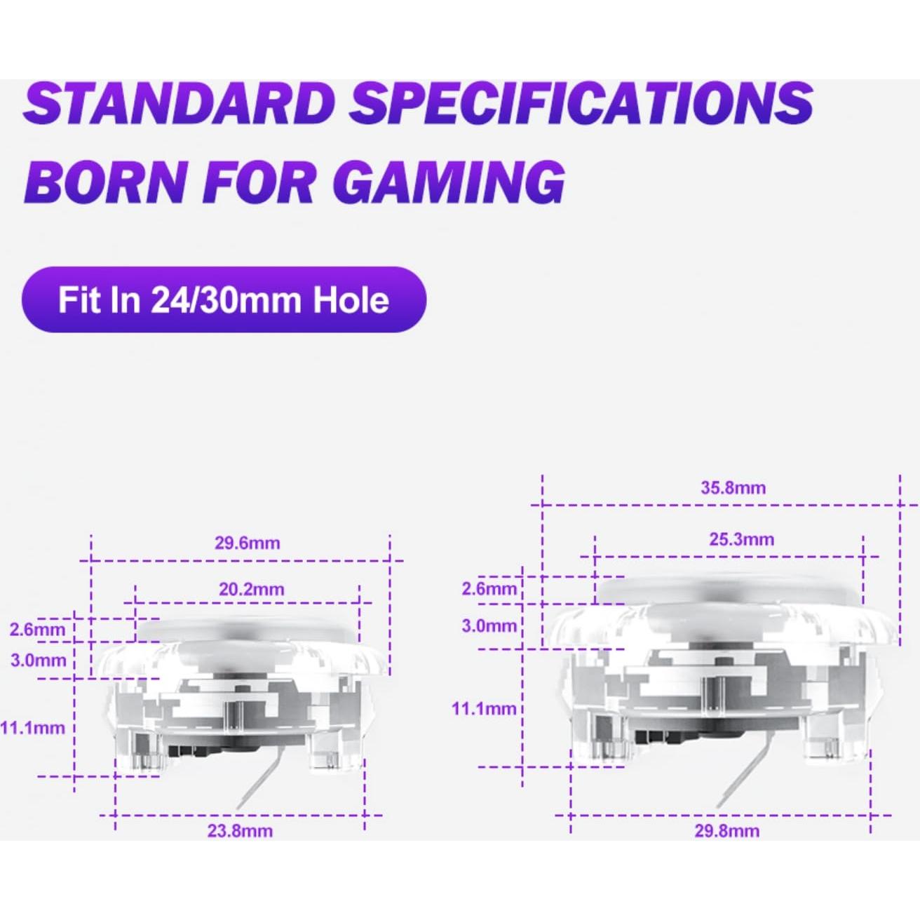 Botones de Cierre BITFUNX 12 PCS para Arcade 30mm